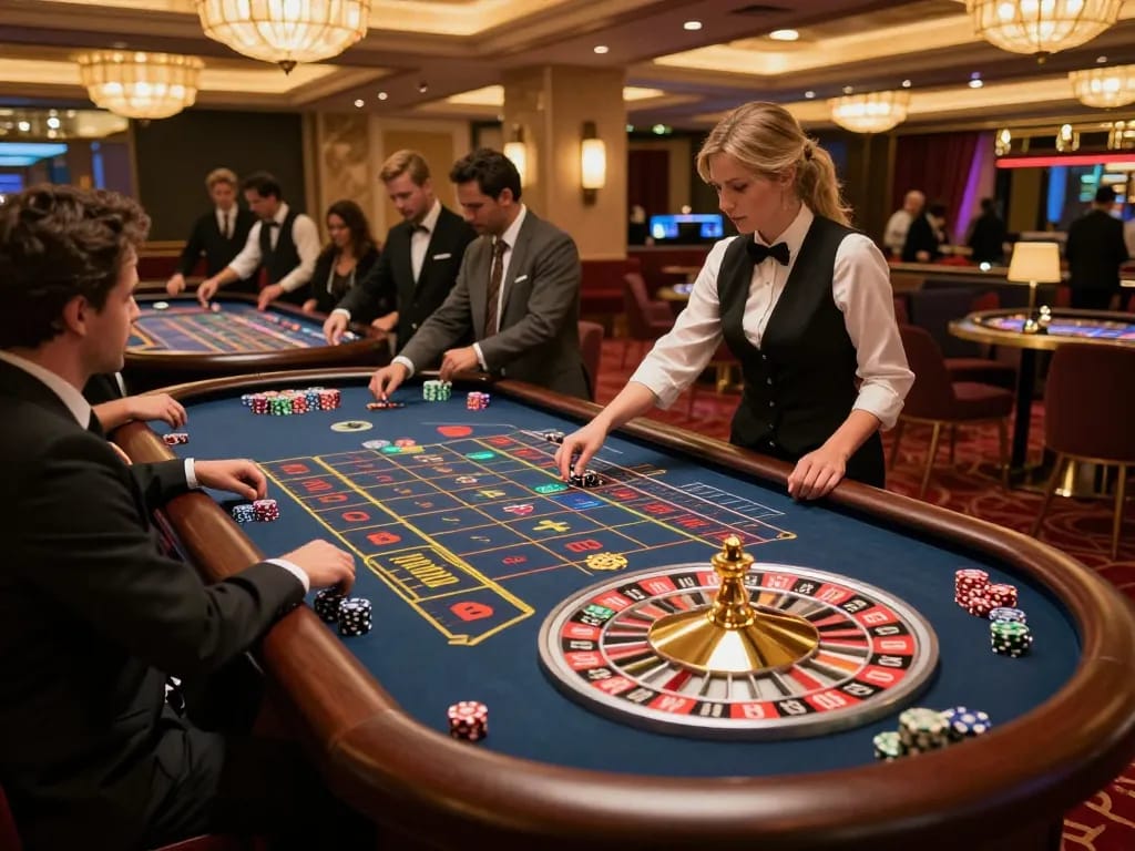 Experience the thrill of winning at NOHU's roulette table with dynamic gameplay and elegant atmosphere.