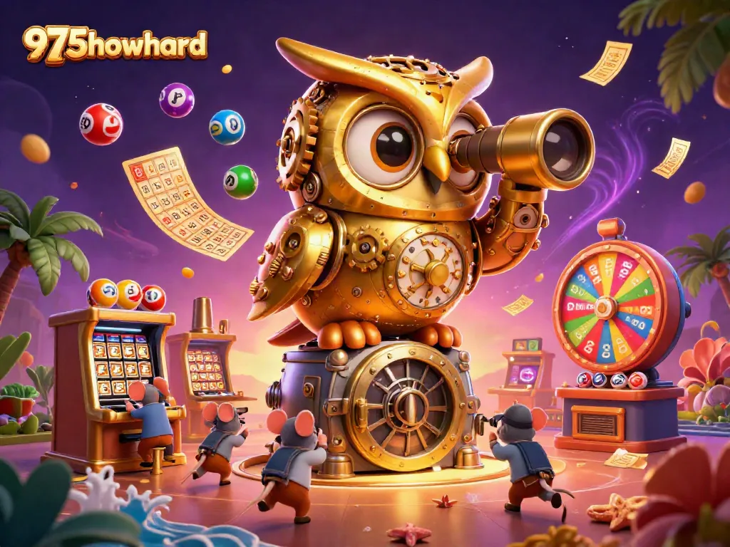 Experience the excitement of 975howard with lively casino elements and characters in a colorful, animated scene.