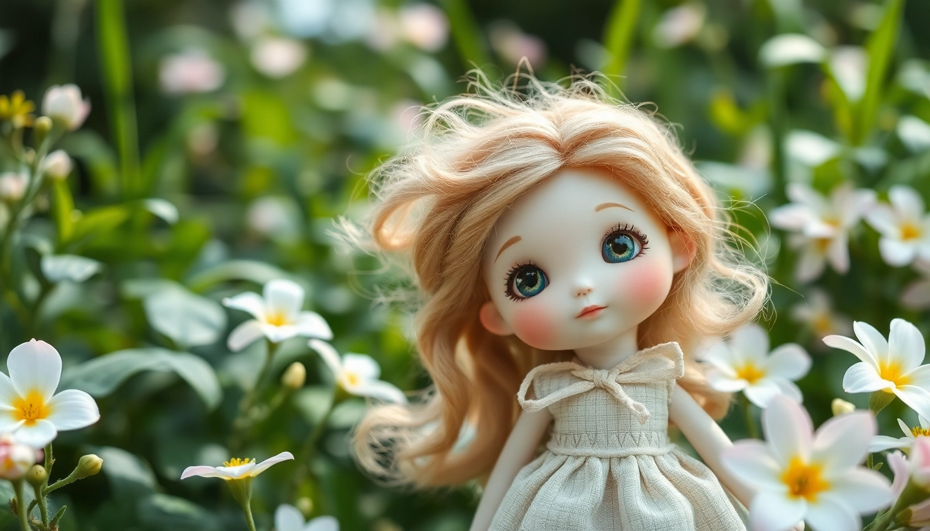 Gestalten Sie faszinierende Gutdolls in einem blühenden Garten für kreative Inspiration.