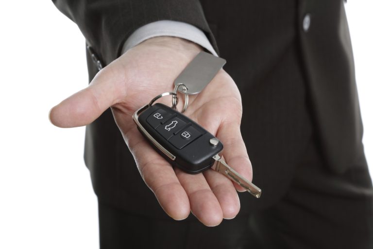 Handing over the car key