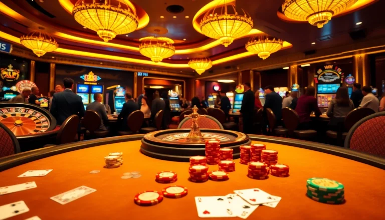 Experience BDTK1 excitement at a luxurious casino table with vibrant poker chips and cards.