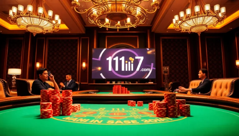 Players enjoying a game at the baccarat table on 11jili7 com casino.